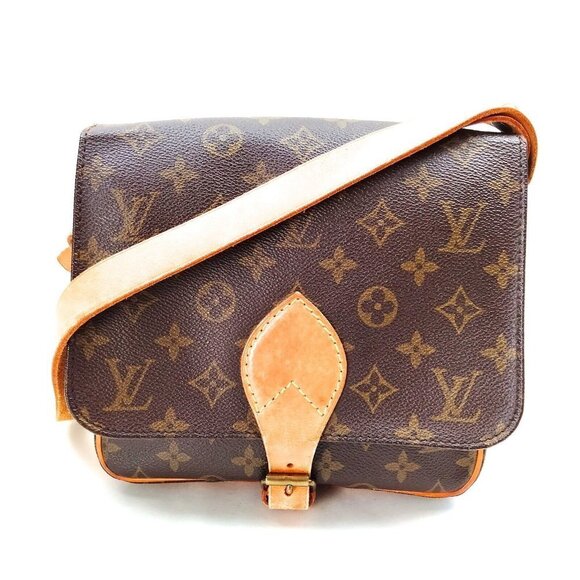 100% Authentic Louis Vuitton Cartouchiere MM Monogram Crossbody Bag - Picture 1 of 9